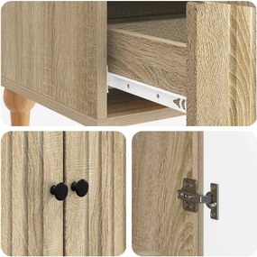 vidaXL Πλαϊνό γραφείο Sonoma Δρυς 66 x 34,5 x 95 εκ.