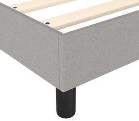 vidaXL Κρεβάτι Boxspring με Στρώμα Ανοιχτό Γκρι 120x200 εκ. Υφασμάτινο