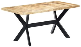 vidaXL Τραπεζαρία 160 x 80 x 75 εκ. από Μασίφ Ακατέργαστο Ξύλο Μάνγκο