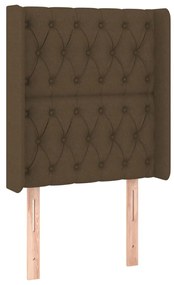 vidaXL Κρεβάτι Boxspring με Στρώμα &amp; LED Σκ.Καφέ 80x200 εκ. Υφασμάτινο