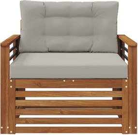 vidaXL Εξωτερικός καναπές Στερεό Ξύλο Ακακίας και Πολυεστέρ