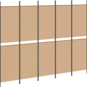 vidaXL 5-Panel Διχτυοθήκη Μπεζ 250 x 200 cm Ύφασμα