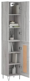 vidaXL Μπουφές Sonoma Γκρι 34,5 x 34 x 180 εκ. από Επεξεργασμένο Ξύλο