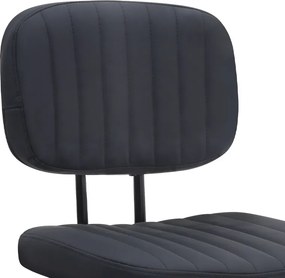 Καρέκλα γραφείου Romano Megapap από τεχνόδερμα χρώμα μαύρο 46x53x79/86εκ.