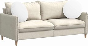 vidaXL Μαξιλάρια καθισμάτων 2 pcs Λευκό Ø50 x 19 εκ ύφασμα