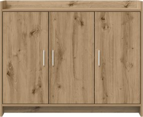 vidaXL Πλαϊνό γραφείο Artisan Δρυς 98,5 x 33 x 80 εκ