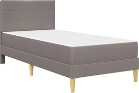 vidaXL Σκελετός Κρεβατιού Taupe 90 x 190 cm Πολυεστέρας