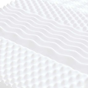 vidaXL Στρώμα Αφρού 7 Ζωνών Σκληρότητα 20 ILD Λευκό 100x220 εκ.