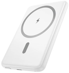 Hoco J140A powerbank 5000 mAh ultra-thin compatible with MagSafe PD QC 2A 20W white
