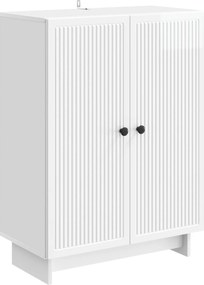 vidaXL Πλαϊνό γραφείο Γυαλιστερό Λευκό 66 x 34,5 x 90 εκ