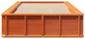 vidaXL Σκελετός Κρεβατιού Καφέ κεριού 90 x 190 cm Μασίφ ξύλο