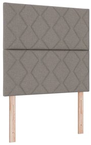 vidaXL Κρεβάτι με ελατήρια με στρώμα Taupe 120 x 200 cm ύφασμα