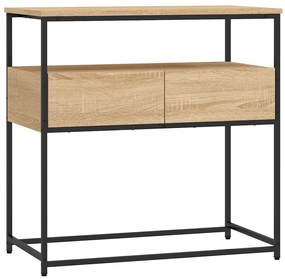 vidaXL Τραπέζι Κονσόλα Sonoma Δρυς 75x40x75 εκ. Επεξεργασμένο Ξύλο
