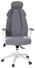Πολυθρόνα BF8300 Διευθ.Γκρι Microfiber/Λευκό Pu