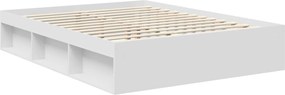 vidaXL Σκελετός Κρεβατιού Λευκό 150 x 200 cm Στερεά ξυλεία πεύκου