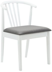 vidaXL Καρέκλα τραπεζαρίας 2 pcs Λευκό και Γκρι Καθαρό Καουτσούκ