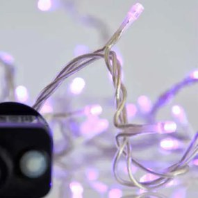 240 μωβ χριστουγεννιάτικα led λαμπάκια με πρόγραμμα 1495cm IP44 διάφανο καλώδιο