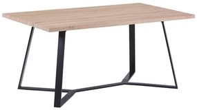 ΤΡΑΠΕΖΙ ALDWIN ΜΕ MDF ΕΠΙΦΑΝΕΙΑ SONAMA &amp; ΜΕΤΑΛΛΙΚΑ ΠΟΔΙΑ HM8551.01 160X90X75Υ εκ.