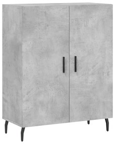 vidaXL Ντουλάπι Γκρι Σκυροδέματος 69,5x34x180 εκ. Επεξεργασμένο Ξύλο