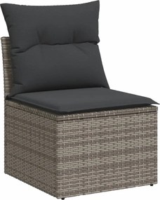 vidaXL Patio Sofa Set 7-θέσια Grey and Dark Grey