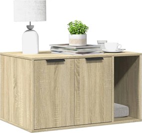 vidaXL Τουαλέτα Γάτας Περίφραξη Sonoma Δρυς 80x50x45εκ Επεξεργασμ Ξύλο