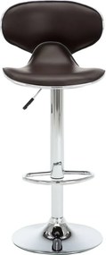 vidaXL Σκαμπό Μπαρ 2 τεμ. Καφέ από Συνθετικό Δέρμα