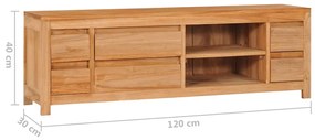 ΈΠΙΠΛΟ ΤΗΛΕΟΡΑΣΗΣ 120 X 30 X 40 ΕΚ. ΑΠΟ ΜΑΣΙΦ ΞΥΛΟ TEAK 288899