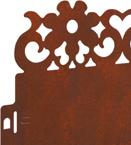 vidaXL Περιγράμματα γκαζόν 10 pcs Σκ rusty 103 x 0,05 x 22 εκ