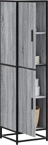 vidaXL Highboard Grey Sonoma Κατασκευασμένο ξύλο και μέταλλο