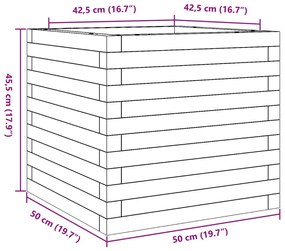 Ζαρντινιέρα Κήπου 50x50x45,5 εκ. από Εμποτισμένο Ξύλο Πεύκου - Καφέ