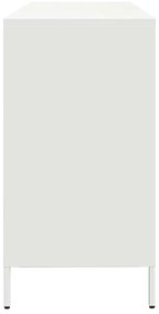 vidaXL Sideboard Λευκό 135x39x73,5 cm Ατσάλι ψυχρής έλασης
