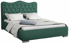 Κρεβάτι Baltimore 141, Διπλό, Πράσινο, Ταπισερί, Τάβλες για Κρεβάτι, 180x218x100cm, 129 kg | Epipla1.gr