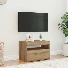vidaXL ντουλάπι τηλεόρασης  με φώτα LED Artisan Oak Κατασκευασμένο ξύλο