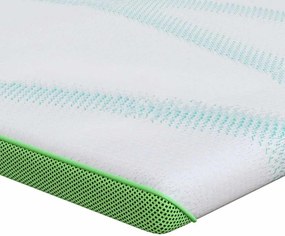 vidaXL Στρώμα επικάλυψης Λευκό και Πράσινο 70 x 200 cm Υφασμα Jacquard