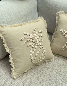 Διακοσμητικό Κάλυμμα Μαξιλαριού Μπεζ DEN005 43x43x10