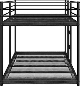 vidaXL Κουκέτα χωρίς στρώμα Μαύρο 90x200 cm Ατσάλι