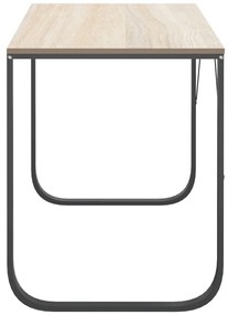 vidaXL Γραφείο Υπολογιστή Μαύρο/Δρυς 110 x 60 x 73 εκ. από Μοριοσανίδα
