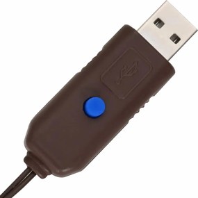 vidaXL Χριστουγεννιάτικο Δέντρο με 90 LED 3 pcs Θερμό λευκό Ρατάν