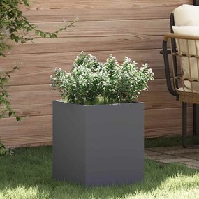 Γλάστρα Κήπου Ανθρακί 32 x 32 x 40 εκ. Ψυχρής έλασης χάλυβας