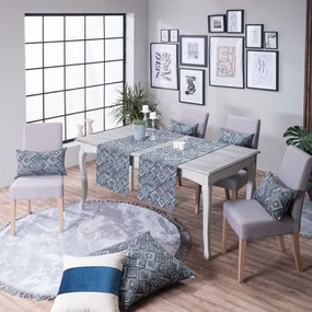 Τραβέρσα Santos 04 Grey Teoran 40x160 Acrylic,Cotton,Polyester