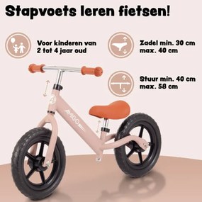 Hopper Loopfiets 12 Inch Girls Pink