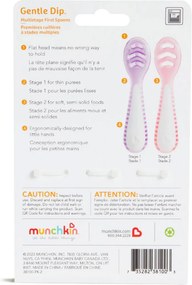 Κουτάλια Φαγητού (Σετ 3τμχ) Munchkin Gentle Dip Pink-Purple