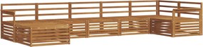 vidaXL Σειρά Καναπέ Εξωτερικού 7 pcs Φυσικό