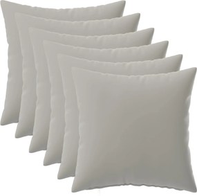 vidaXL Κάλυμμα Μαξιλαριού 6 pcs HEERLEN Γκρι 45 x 45 cm Πολυεστέρας