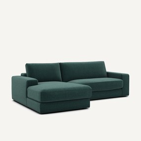 Γωνιακός καναπές με μελανζέ ταπετσαρία, Skander