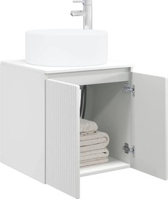 vidaXL Επιτοίχιος νιπτήρας βανίλιας Λευκό 49,5 x 44,5 x 65,5 εκ