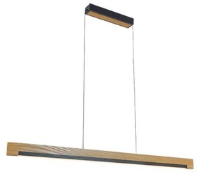 Γραμμικό Κρεμαστό Φωτιστικό Οροφής LED 16W Καφέ Ξύλο CCT Dimmable Maroc-16L SunLight-MAROC-16L-Καφέ MAROC-16L