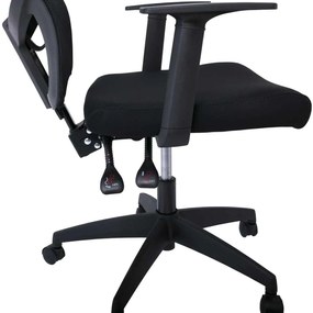 Πολυθρόνα Γραφείου Bf2910 Μαύρο Mesh / Ύφασμα . Διάσταση: 58x52x88/96cm