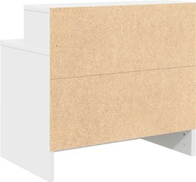 vidaXL Κομοδίνο με συρτάρι Λευκό 51x31x47 cm