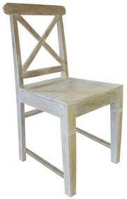 MAISON KIKA Καρέκλα Dining Ξύλo Mango - Antique Άσπρο  46x50x94cm ΕΙ916